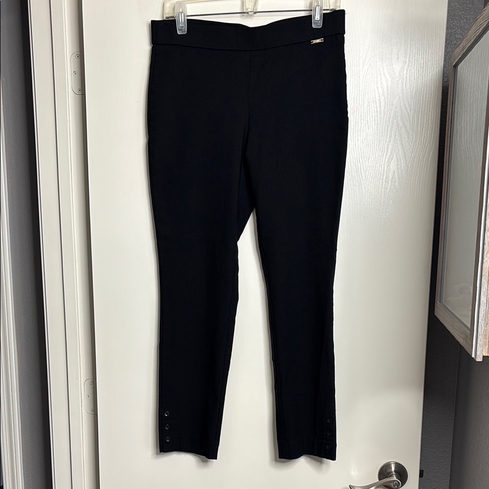 Ladies JONES NEW YORK SIGNATURE Black Pull on Dress Pants Size Medium